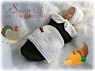 Download Pilgrim Baby Girl Cocoon and Bonnet Crochet Pattern - Sandy's Cape Cod Originals file in ePub