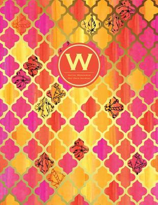 Full Download W - Initial Monogram Journal - Dot Grid, Moroccan Orange Pink: Extra Large 8.5 X 11, Soft Cover Notebook -  | ePub