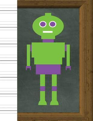 Full Download Handwriting: Practice Paper Notebook - With Descender Lines - For Cursive Script & Print Manuscript Alphabet - 8.5 X 11 - 100 Pages - Green Robot Cover -  file in ePub