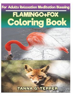Full Download Flamingo fox Coloring Book for Adults Relaxation Meditation Blessing: Sketch Coloring Book Grayscale Pictures - Tanna Tepper file in PDF