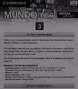 Read Online Mundo Real Media Edition Level 3 eBook for Student Plus Eleteca Access and Online Workbook Activation Card - Celia Meana file in ePub