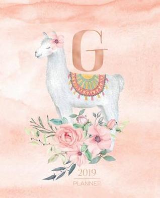Read 2019 Planner: Llama Planner 2019 Alpaca Rose Gold Monogram Letter G Watercolor with Pink Flowers (7.5 X 9.25 -  file in ePub