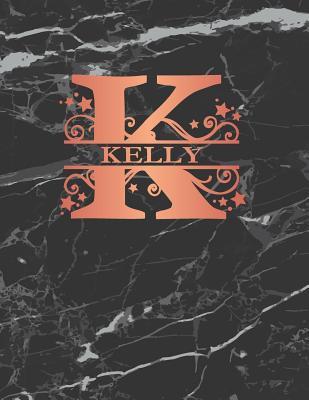 Download Kelly: Personalized Journal Notebook for Women or Girls. Monogram Initial K with Name. Black Marble & Rose Gold Cover. 8.5 X 11 110 Pages Lined Journal Paper -  file in ePub