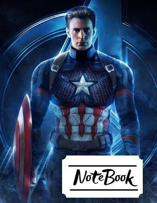 Read Online NoteBook: Captain America: Blank lined notebook, 120 lined pages, 8.5 x 11 -  file in ePub