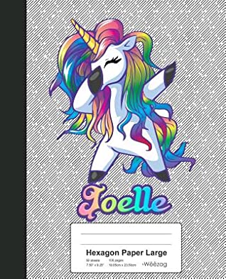 Read Hexagon Paper Large: JOELLE Unicorn Rainbow Notebook -  | PDF