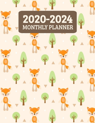 Read Online 2020-2024 Monthly Planner: Five Year 60 Month Calendar Scheduler Diary for 5 Years With Notes - Fox Foxes (8.5x11) -  | PDF