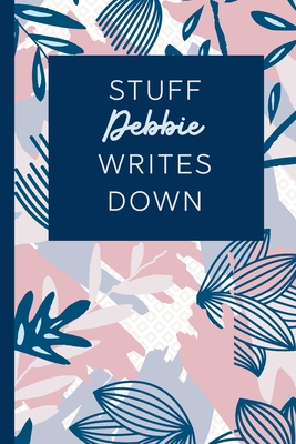 Full Download Stuff Debbie Writes Down: Personalized Journal / Notebook (6 x 9 inch) STUNNING Navy Blue and Mauve Blush Pink Pattern -  | ePub